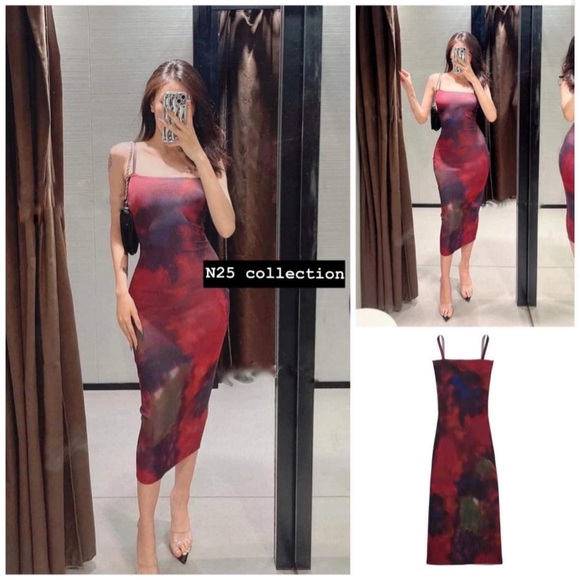 ZARA Bloggers Fav Tie Dye Dress - Picture 2 of 12